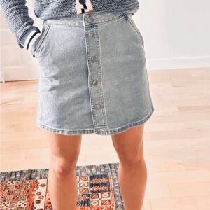 A.P.C. Light Blue Denim Mini Skirt